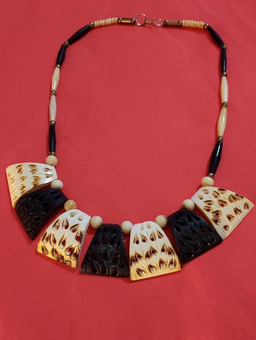 Ivory and Black Statement Necklace - Elegant Women’s Jewelry .Never Worn